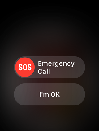 An Emergency Services icon. And an icon that says "I'm OK."